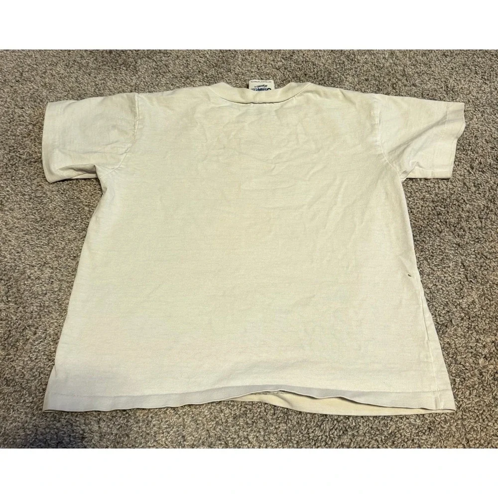 Vintage OshKosh B'Gosh Girls Floral T Shirt Size 6 Cream 90s Y2K
